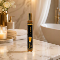 Eau de Parfum Jet Black Her & Him en flacon de verre, coffret de présentation, tapis rouge, mascarade, lune de miel, banquet, toute la journée