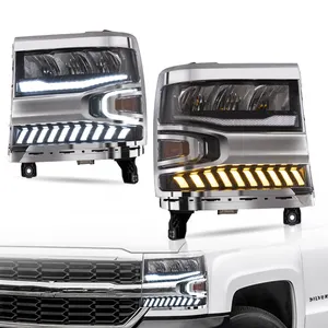 VLAND Factory New Full LED Head Light Sequential Turn Signal Front Lamp 2016-2018 Headlights For CHEVROLET SILVERADO 1500 Third