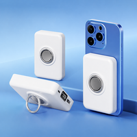 Batterie externe magnétique sans fil 5000mAh 10000mAh format poche avec porte-clés pour les voyages et le bureau