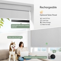 Stores verticaux intelligents occultants et étanches noirs, motorisés, intégrés, avec contrôle Apple HomeKit, taille personnalisable, pour fenêtre