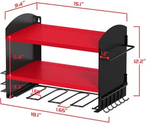 Pegboard công cụ điện Organizer Wall Mount khoan chủ nhà để xe lưu trữ Rack với Screwdriver chủ - Product Image 5