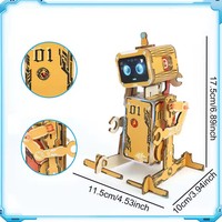 Kit de bricolage robotique, jouet éducatif, modèle de robotique, puzzle 3D en bois, assemblage mobile, contrôlé par la voix, kit d'expérimentation scientifique