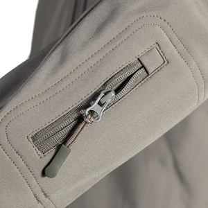 Áo khoác mùa đông nam kiểu mới 2015, chất liệu da cá mập, mũ trùm đầu, màu xám, chống thấm nước - Product Image 5