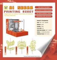 Robot de peinture au sucre IA attrayant, adapté aux enfants et adolescents, idéal pour les pâtisseries