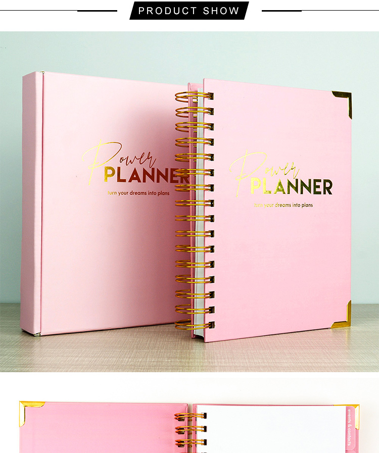 Wholesale 3 Color Ready to Ship A5 Size 272 Pages Power Planner for Personal and Business