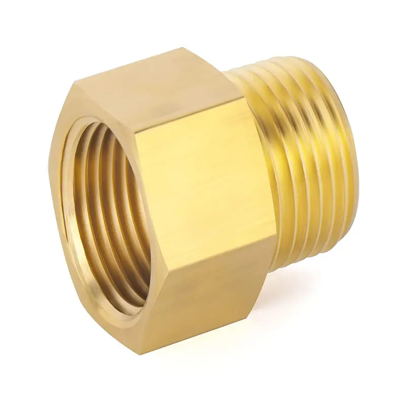 Encaixe De Tubulação De Latão 1/2 "Macho x 1/2" Feminino NPT Latão Redutor Hex Bucha Redutora