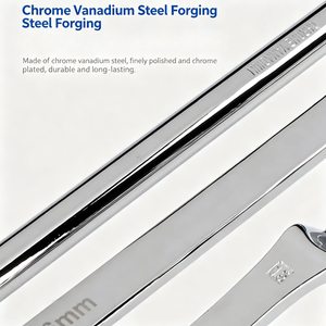 Combination Wrench Set 5-Piece Chrome Plated 6-Point Automotive Repair Tools - Product Image 4
