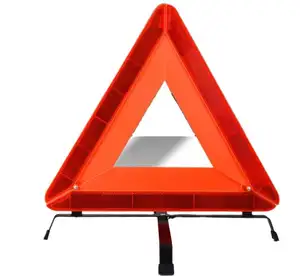 Refletor de segurança no trânsito, ferramentas de emergência para carros, sinal de aviso triangular dobrável, aviso de perigo