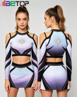 Vente Flash Uniformes de Cheerleading Scolaires Personnalisés Vêtements d'Équipe Prix d'Usine Conception Gratuite Qualité Supérieure OEM ODM