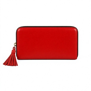 Cartera Larga de Cuero Genuino con Estampado de Cocodrilo para Mujer, con Cierre y Correa para la Muñeca, Gran Capacidad, para Uso Diario - Product Image 1