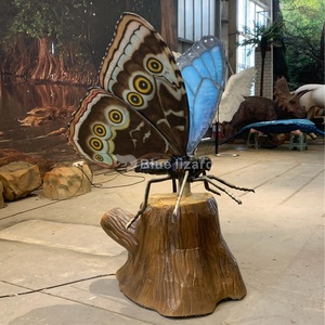 Modelo de Mariposa Morpho Azul Animatrónico Gigante, Escultura de Insecto de Simulación de Tamaño Real para Museo, <span class=keywords><strong>Parque</strong></span> de Exhibición Científica - Product Image 3