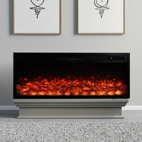 Cheminée électrique murale encastrable pour chauffage intérieur de chambre à coucher, mobilier de maison en gros