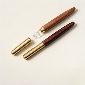 HY HY-025 <span class=keywords><strong>Penna</strong></span> <span class=keywords><strong>Stilografica</strong></span> di <span class=keywords><strong>Lusso</strong></span> in Legno Ricaricabile con Inchiostro Nero e Logo Personalizzato, Regalo Aziendale Vintage di Alta Qualità - Product Image 1