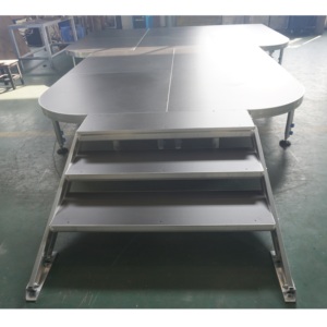 Scène surélevée portable 4x4 pieds en aluminium pour DJ, hauteur réglable, certifiée CE, montage facile - Product Image 6