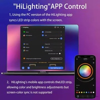 Guirnaldas de Luces LED RGB USB 5V AIPIN Epistar con Control por Aplicación WS2812B, Clasificación IP33 y Regulables para Uso Residencial