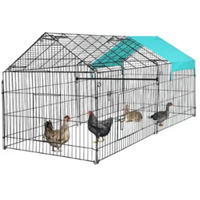 Cage de poulailler de lapin en maille soudée en poudre noire/cage australienne pour animaux de compagnie