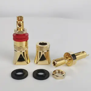 Buchse Bananen stecker Audio-Anschluss HIFI High-End-Verstärker aus reinem Kupfer 5mm Lautsprecher Binding Post Wire Terminal