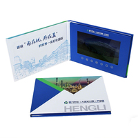 Carte de Visite Vidéo LCD Personnalisée avec Couverture Souple ou Rigide, Livre Vidéo Numérique, Brochure Vidéo à Écran LCD de 7 ou 10 Pouces pour la Promotion de Marque