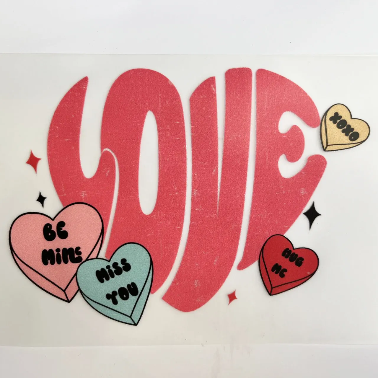 Factory Wholesale Valentines' Day Custom Screen Print Transfers Vinyl Sticker Ready To Press Heat Transfer Designs For T-shirts