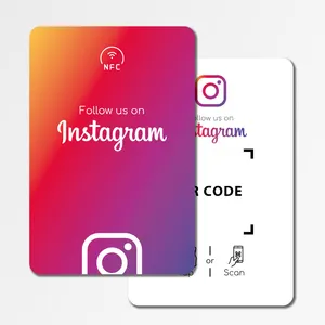 Ücretsiz örnek özel QR kodu dokunun İş Ins Facebook TIKTOK sosyal medya NFC İnceleme kartı