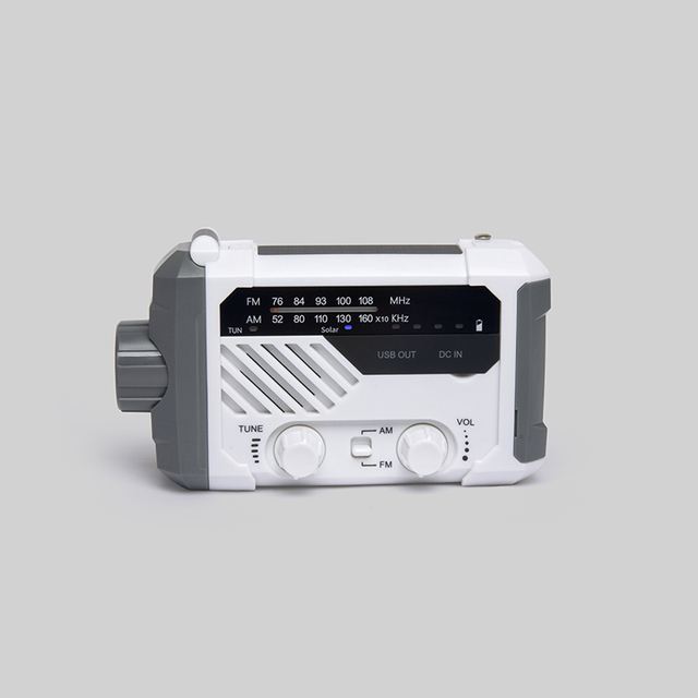 Emergency Hand Crank dynamo 2000mAh Powerbank Earthquake Kit Solar WB Weather Flashlight Radio