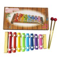 DF918A 8-Keys Wooden Xylophone Musical Instrument Toy for Kids Accessory