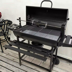 <span class=keywords><strong>Parrilla</strong></span> de barril de carbón para patio trasero, parrillas de barbacoa de carbón para exteriores, ahumador de barbacoa con asador para pollo <span class=keywords><strong>asado</strong></span> - Product Image 2