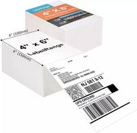 Étiquettes d'expédition adhésives personnalisées imperméables vierges, papier, 500 pièces pour imprimante thermique