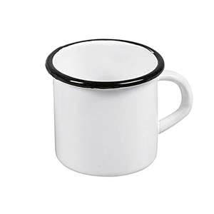 Karl Krüger Becher Ø 8cm emailliert weiß - Product Image 1