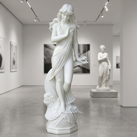 Sculpture de déesse classique en marbre blanc massif sur mesure - Art figuratif grec-romain personnalisé, fabriqué sur commande avec livraison mondiale