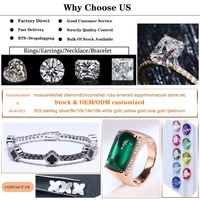 Luxe 9k 10k 14k 18k Moissanite Bague Ronde Coupe 5ct Or Blanc Moissanite Bijoux Bague de Fiançailles pour Femmes Cadeaux