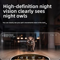 Distributeur automatique de nourriture pour animaux de compagnie avec surveillance vidéo à distance, programmable, alimentation programmée avec contrôle des portions pour chatons et chiots