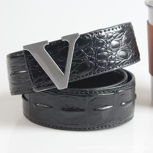 Cinture in Pelle di Lusso con Fibbia a V 2025, Cinture Casual alla Moda per <span class=keywords><strong>Uomo</strong></span> e Donna con Materiale in Lega - Product Image 5