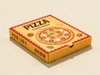 Boîte à pizza 6 7 8 9 pouces, épaisse, anti-graisse, emballage à emporter, vente en gros