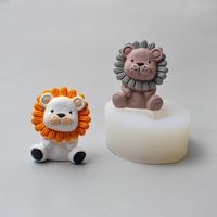 Moule en silicone 3D en forme de lion pour bougies DIY, gâteaux au chocolat mousse et désodorisants pour voiture - Essentiel pour la cuisine et la salle à manger