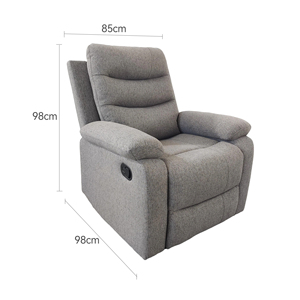 Fauteuil de salon fonctionnel en tissu <span class=keywords><strong>gris</strong></span> <span class=keywords><strong>clair</strong></span> avec fonction inclinable, fauteuil de <span class=keywords><strong>d</strong></span>étente ergonomique pour salon, grossiste - Product Image 5