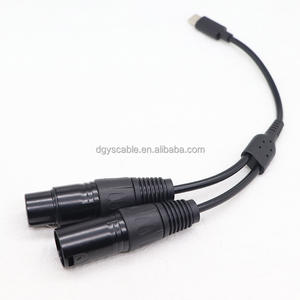 TYPE-C Rotatif 3PIN XLR Cannon Plug Mâle + 3PIN XLR Cannon Plug Femelle Conversion Câble 0.25M - Product Image 2