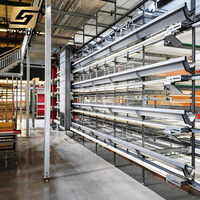 Équipement avicole de type H pour l'élevage de poules pondeuses, automatisé, avec cages et poulaillers automatiques