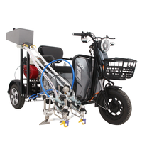 Tricycle électrique Ride-on Gas Line Striper Airless Pulvérisateur de peinture Route Ligne de peinture Booster Piéton Machine de marquage routier