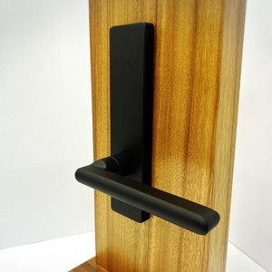 Ensemble de serrures à mortaise noires modernes avec cylindre et poignée, pour portes intérieures d'appartement, salle de bain, chambre et poignées de fenêtre - Product Image 2