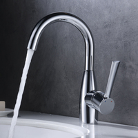 Robinet de cuisine moderne en acier inoxydable brossé nickelé, flexible, avec bec extractible, pour hôtel et hôpital