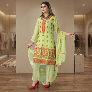 Ensemble 3 pièces décontracté pour femme pakistanaise, 100 % coton, motifs brodés personnalisés, écologique, séchage rapide, couleur unie, vente chaude - Product Image 2