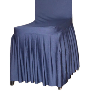 Funda de Silla de Spandex Plisada, Tamaño Personalizado, Elástica, Reutilizable, para Decoración de Eventos, Bodas y Hoteles - Product Image 1
