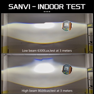 Nouvelles phares de voiture Sanvi Factory S8S à double lentille, design plus compact, 43W/lentille, 6000K, éclairage LED - Product Image 5