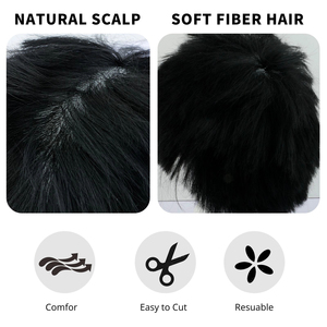 CestoMen Outils de pratique de coupe de cheveux Tête de mannequin d'entraînement d'étudiant de barbier en caoutchouc durable avec barbe - Product Image 4