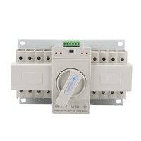 Commutateur de transfert automatique triphasé 3 pôles 63A Modèle SHQ3 Marque SHCET Transfert rapide Capacité de coupure 4kA/6kA Alimentation industrielle