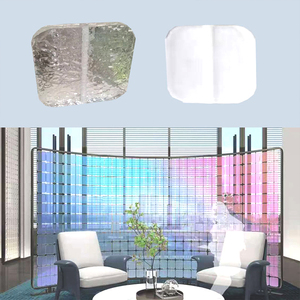 Ladrillo de Vidrio Pequeño con Esquina Redondeada Pulida y un Solo Orificio para Pared Divisoria de Altura Completa, Textura de Piedra, Ladrillos de Vidrio Cristalinos - Product Image 5