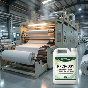 ECOWAY PFCF-001 Revêtement Textile Durable PU/Acrylate 20L Agent Hydrofuge Imperméabilisant Finition Tissu Bio-base Bluesign - Product Image 1