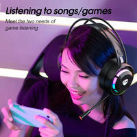 Auriculares para Juegos con Cancelación Activa de Ruido (ANC), Iluminación RGB, Refuerzo de Bajos, Sonido Envolvente 7.1, AAC, Conexión por Cable, para Computadora