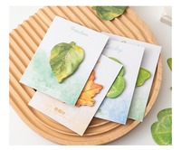 Mini-notes autocollantes créatives en forme de feuilles d'extraterrestres, étiquettes imprimées de haute qualité pour le bureau, vente en gros, notes adhésives personnalisées